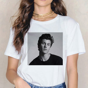 Shawn Mendes Funny Female Printed T Shirts Women